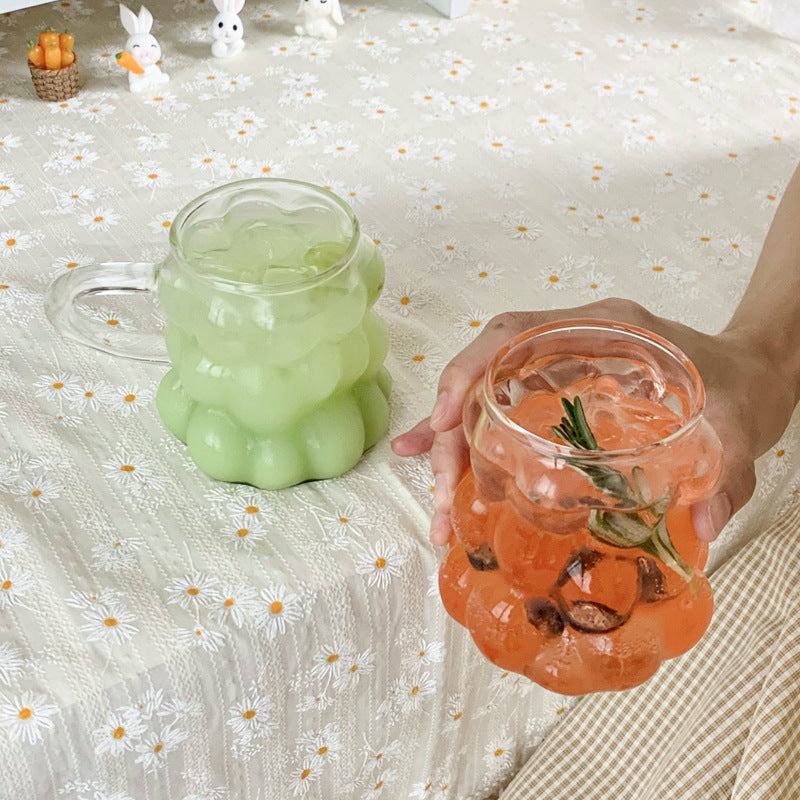 Home Juice Drinks With Handle Glass