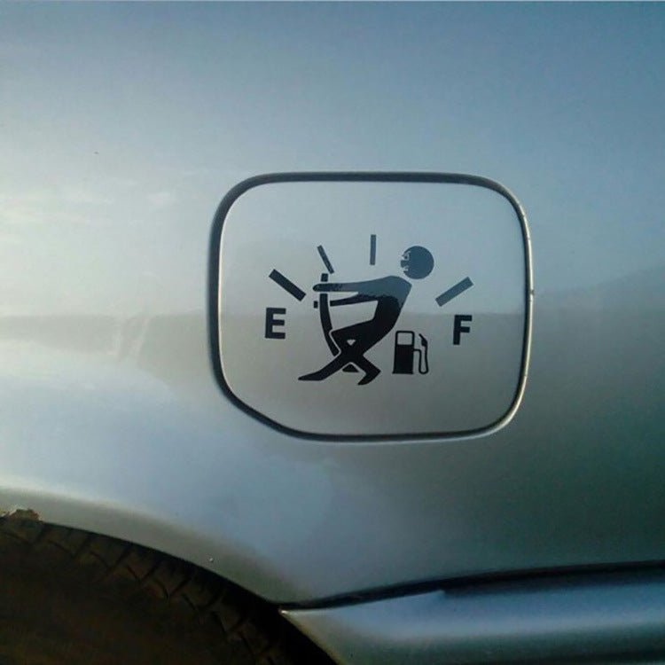 Insufficient fuel and empty fuel car stickers